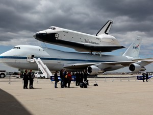 Space Shuttle Enterprise on tarmac at JFK airport in New York